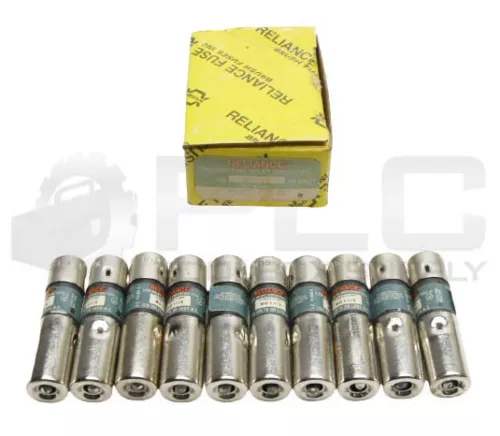 BOX OF 10 NEW RELIANCE MID1-1/8 MIDGET TIME DELAY INDICATING FUSE, 1-1/8A 250V