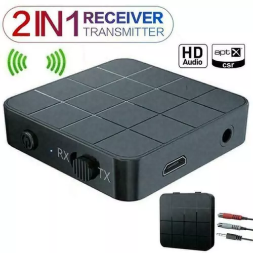 Wireless Bluetooth5.0 Transmitter&Receiver Audio Adapter 2in1 3.5mm Music Cable✈