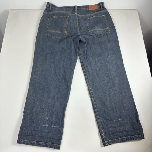 Vintage Ecko Unltd Jeans Herren 42x34 Baggy 5 Pocket Blau Wide Leg Y2K Skater - Bild 2 von 10