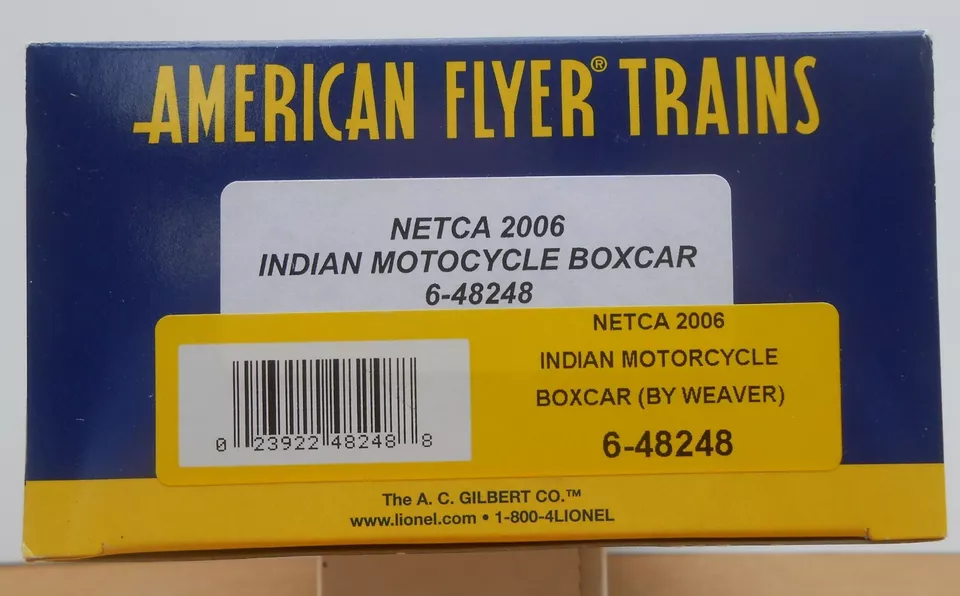 NETCA 2006 .. American Flyer 6-48248 INDIAN MOTORCYCLE Boxcar .. MIB - Image 4 of 4