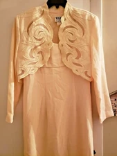 Night studio New York size 10 long sleeve yellow 2 pc jacket dress
