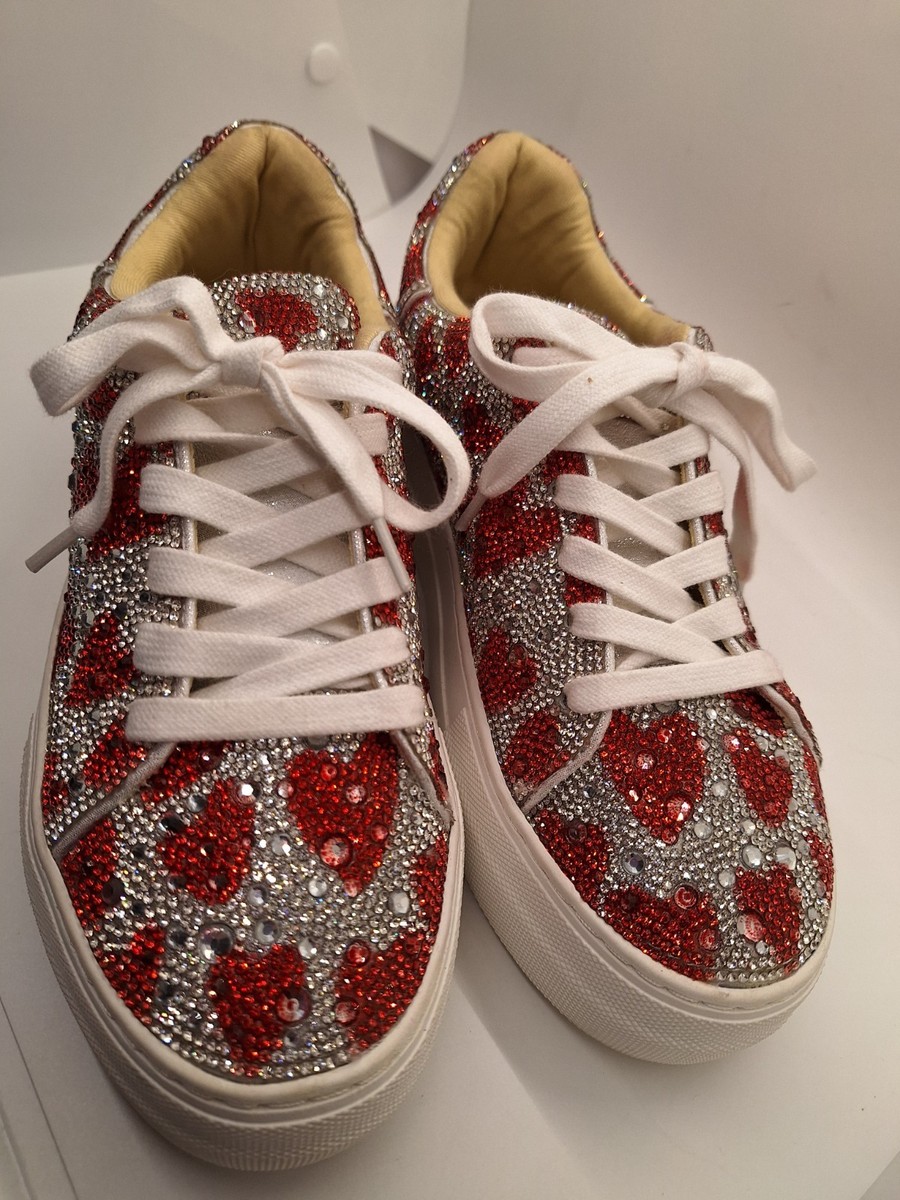 White Sneakers Betsey Johnson Sidny Sneaker SIDNY RHINESTONES Lace