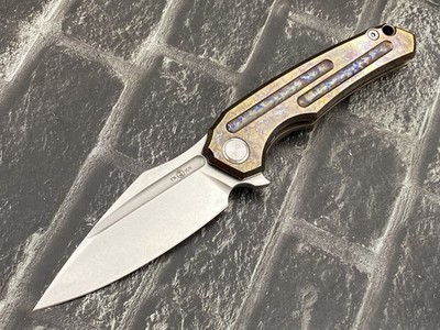 Twosun TS220-M390-Color-SW Folding Knife Titanium Handle Fast Open Pocket Knife