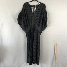 City Chic Maxi Henley Dress Womens 20 Large Black Pleated Batwing Formal Gown
