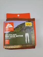 Ozark Trail Men’s Wool Blend Base Layer Bottoms Sz L 36-38 Cognac Brown