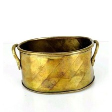 VTG Brass Hammered Bucket Basket Handles Planter Trinket Coin Keys Jewelry