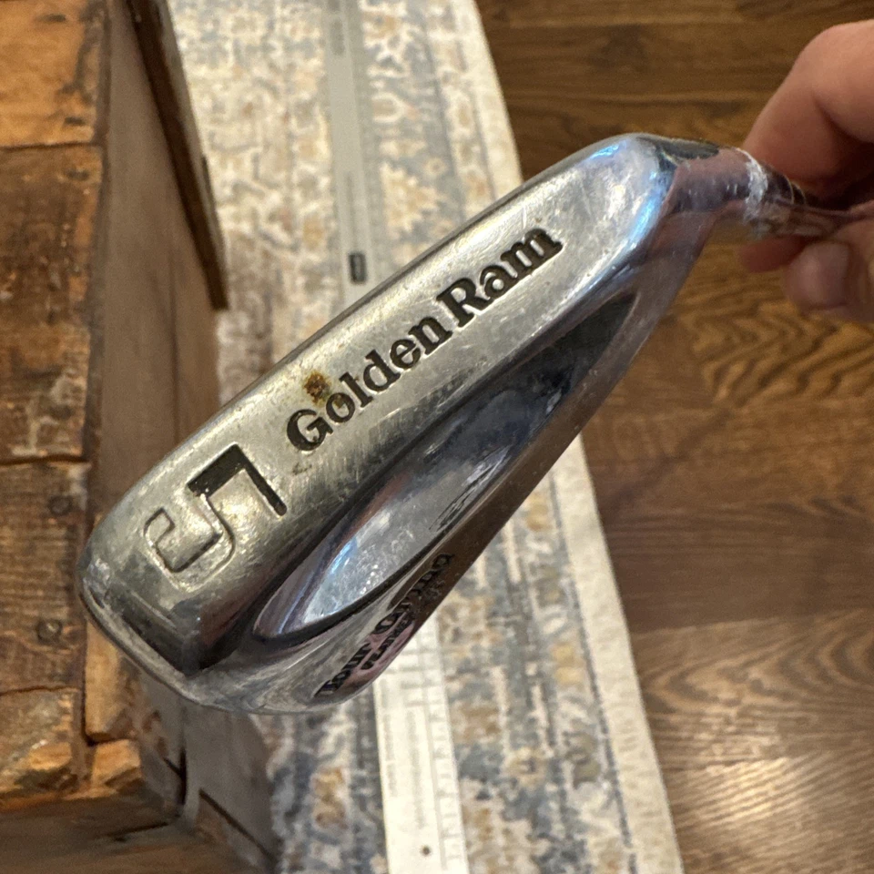 Golden Ram Tour Grind Featherlite Forged Single 5 Iron Stiff Steel 38” Golf Club - Image 3 of 4