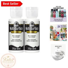 Wicker White Multi-Surface Acrylic Paint - 2oz Pack of 2, Non-Toxic & Versatile