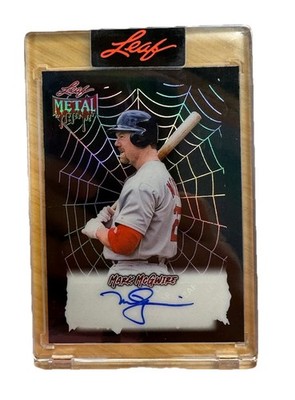 2025 Leaf Metal Halloween Mark McGwire Auto Prismatic Ghosts 3/3 Spiderweb SSP
