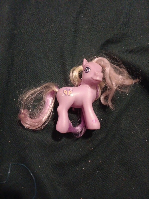 My Little Pony Figure Light Purple Wavy Hair Purple Blue Eyes Fantasy Plastic