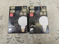 2x Eglo Dimmable E27 LED Light Bulb, Opaque Edison Globe lamps