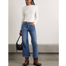Re/Done Mid Rise Wide Leg Jean Size 29 Dark Wash Blue Women's Jeans