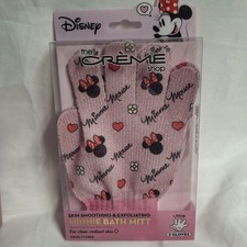The Creme Shop Disney Minnie Mouse Bath Mitt Exfoliating Smoothing 1 Pair NEW