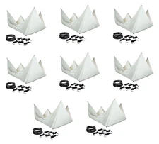 (8 Pack) 5' x 5' Drain Tarp - Roof Ceiling Leak Drip Diverter Tarp Heavy Duty...