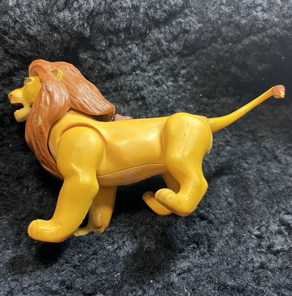 Vintage 1994 Mattel Disney The Lion King Fighting Action Mufasa Figure Works - Image 2 of 4