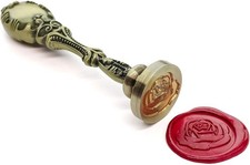 Wax Sealing Stamper, VOOSEYHOME Elegant Rose Stamp with Brass Metal Handle Decor