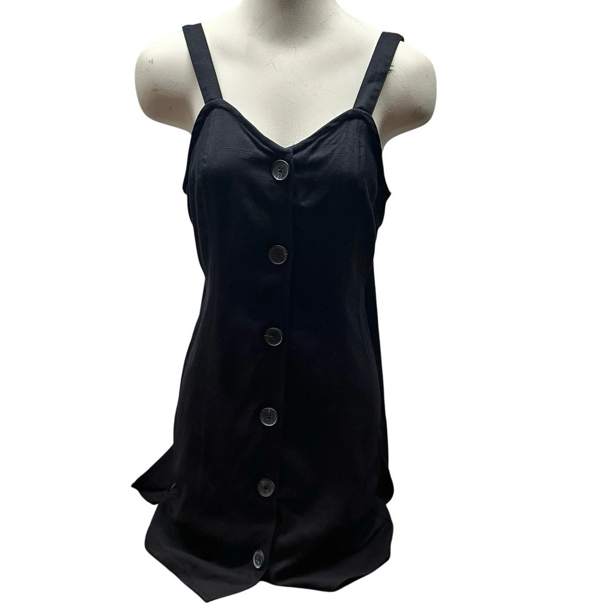 river island black linen dress River Island Belted Puff Sleeve Dress - Black