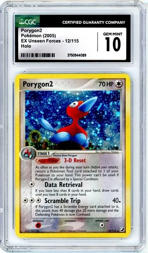 Pokemon Porygon2 #12 EX Unseen Forces Holo CGC 10 Gem Mint
