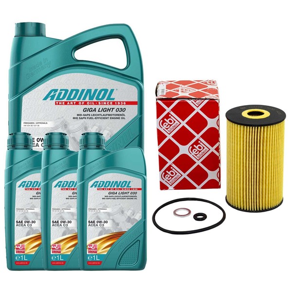 MotoröL Set 0W-30 Giga Light 030 8 Liter + ÖLfilter FüR Hyundai Equus 5.0 Gdi VI-image