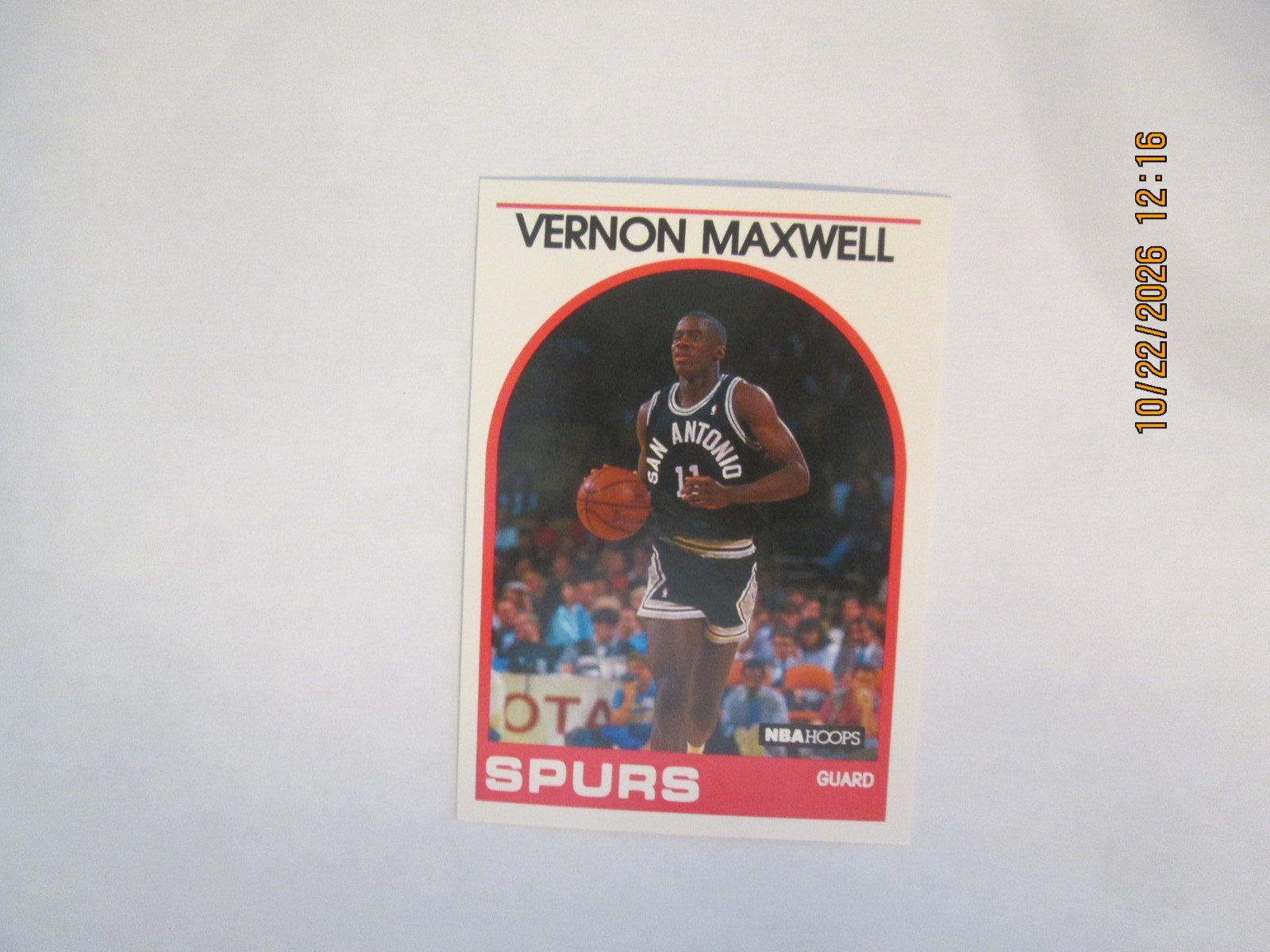 VERNON MAXWELL SPURS 1989-90 NBA HOOPS  BASKETBALL ROOKIE CARD #271