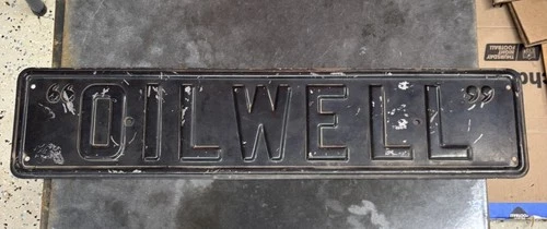 Vintage Pumping Unit Pump jack  “Oilwell” Lease Sign Oil Well Rig Metal Sign