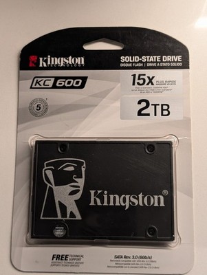 Kingston KC600 2TB 3D TLC NAND 2.5 in SATA III Internal SSD (SKC600/2048G)