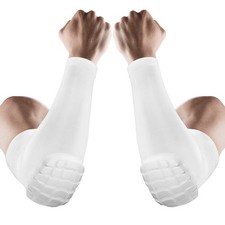 Padded Elbow Compression Arm Sleeves 2 PCS for Basketball Volleyball