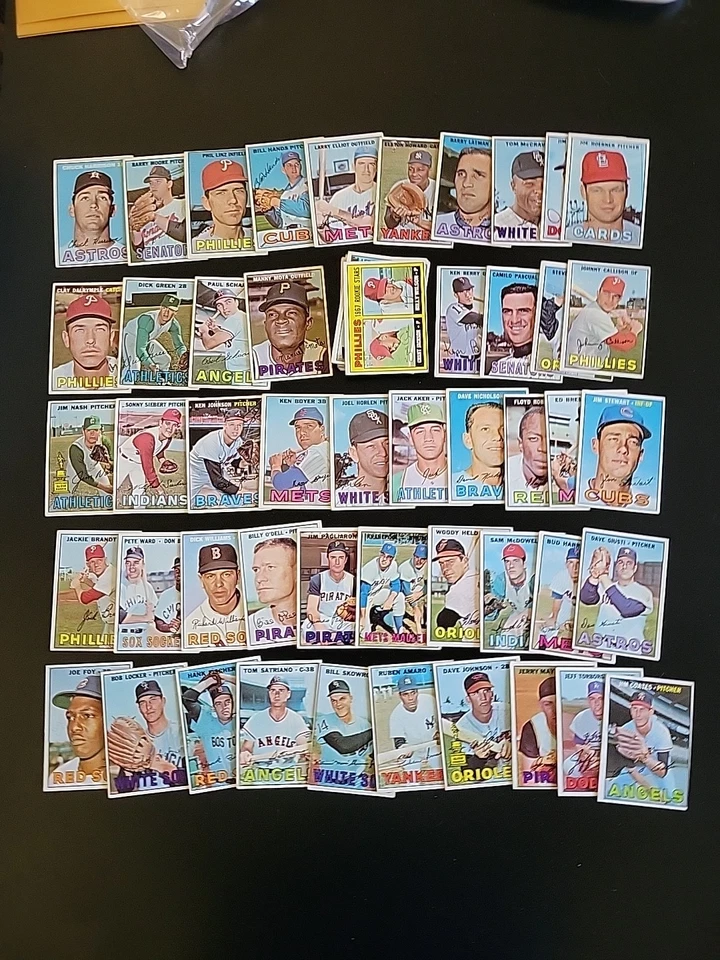 Lote de tarjetas de béisbol 1967 Topps - 69 diferentes - con Chuck Harrison y Bud Harrelson Foto 3 de 4
