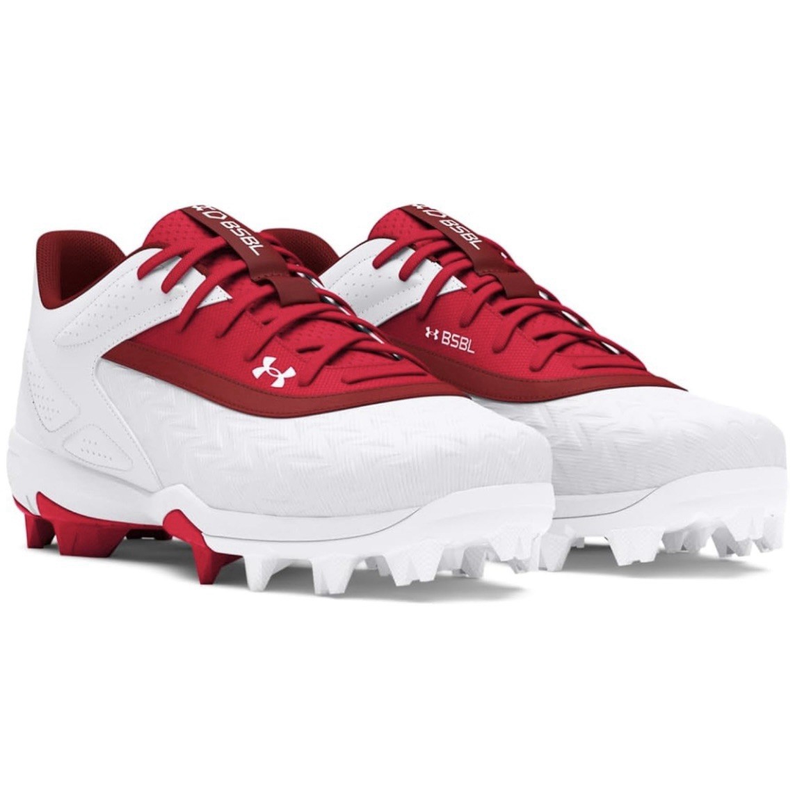 Under Armour Baseball Leadoff Cleats Red White 3027447-600 Mens Size 13 NEW thumbnail 2