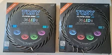 2-PACK TOSY LED Flying Discs with 36 LEDs, Blue  Waterproof NEW