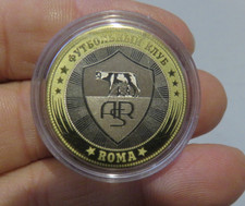 MEDAGLIA MONETA RUSSIA  10 Rubli BiMetallici 2016 AS ROMA calcio