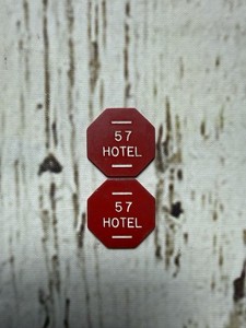 VTG 57 Hotel Kunkletown PA Pennsylvania RARE Red Bar Drink Token Chip - LOT (2)