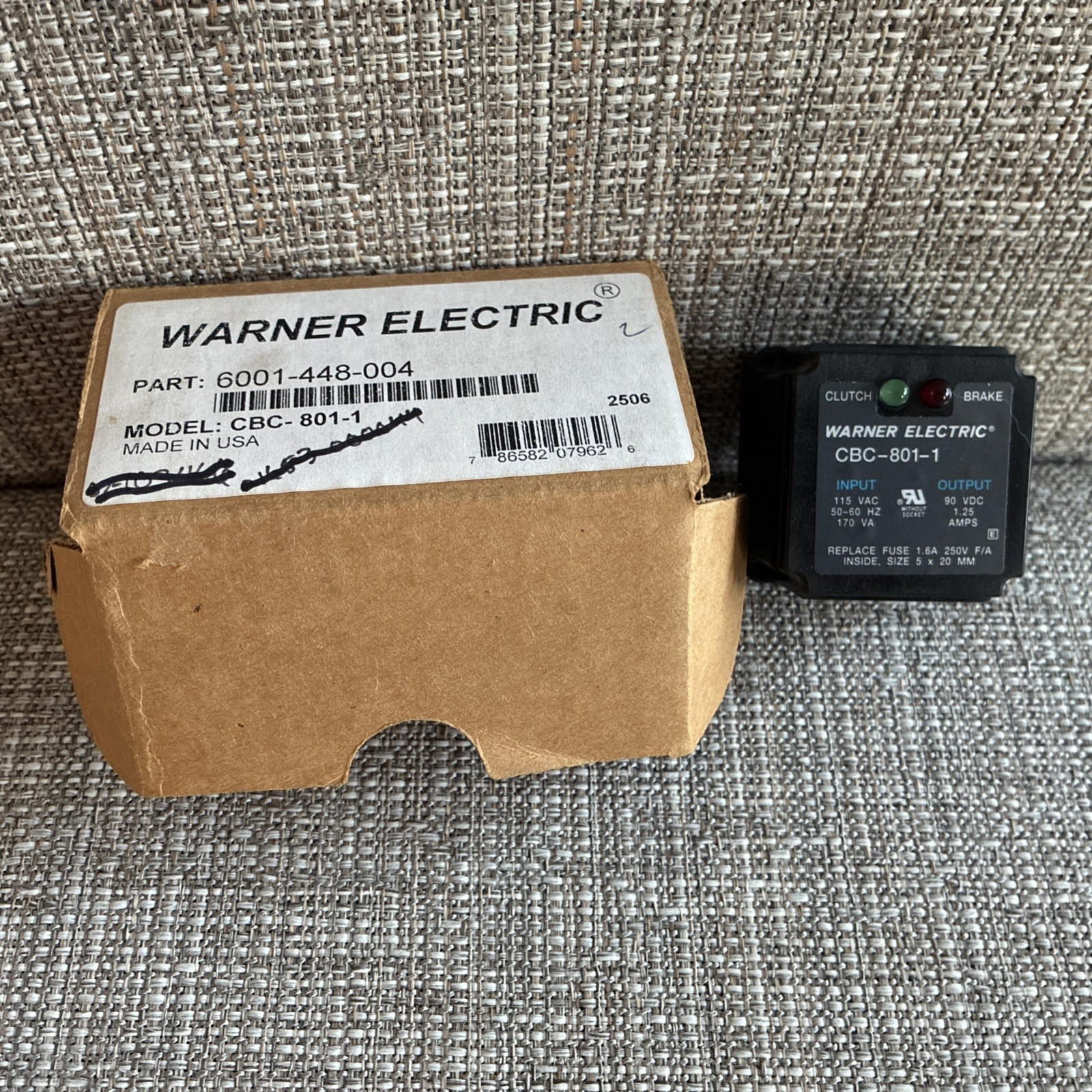 Warner Electric CBC-801-1 Clutch Brake Power Supply