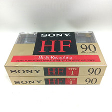 New Sealed SONY HF 90 Minute Blank AUDIO CASSETTE TAPES Normal Bias Lot of 2
