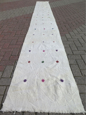 Handmade Stairs Rug, Turkish Kilim Runner, Corridor Carpet, Long Kelim 27''X225''