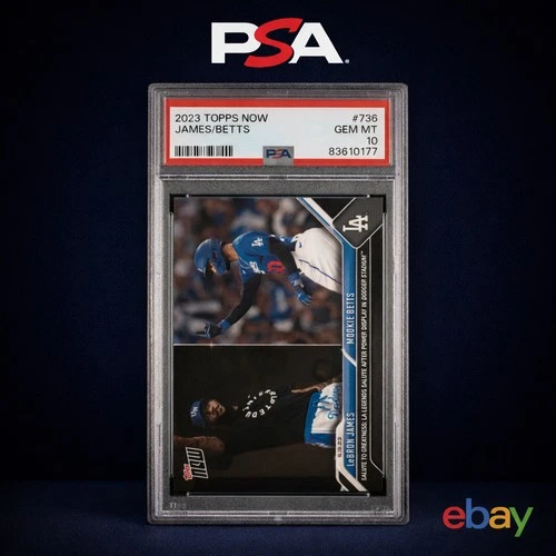 2023 Topps Now - PSA 10 - Salute to Greatness Mookie Betts/LeBron James