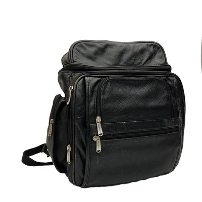 Vintage Wilson Leather Backpack in Black Black Leather Vintage Backpack From Wilson Leather | eBay main image 2