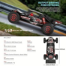 WLtoys 124016 1:12 Brushless RC Car 75KM/H High-Speed Off-Road RC Buggy Car NEW