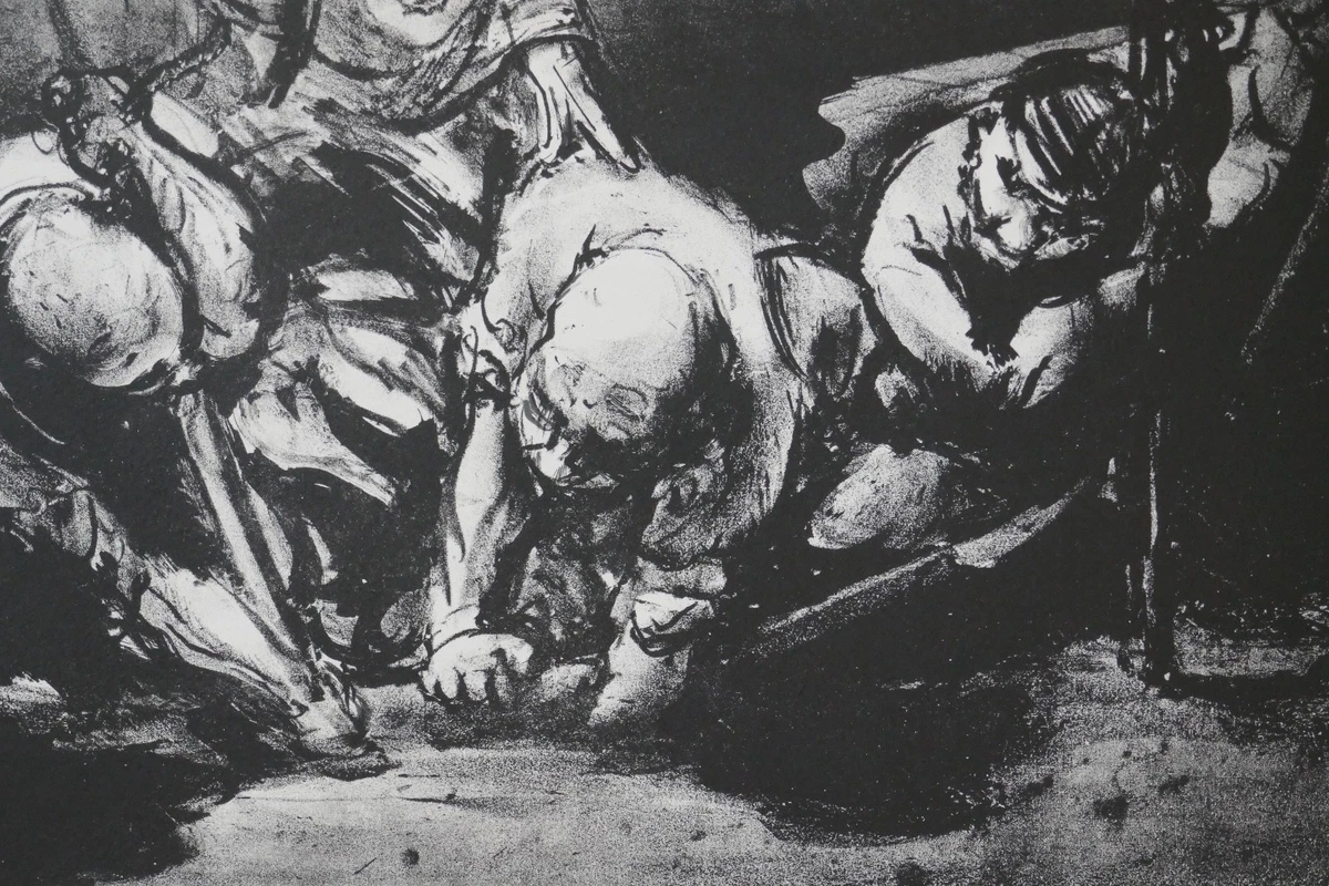 A. Paul Weber, Große Lithographie 1965, signiert