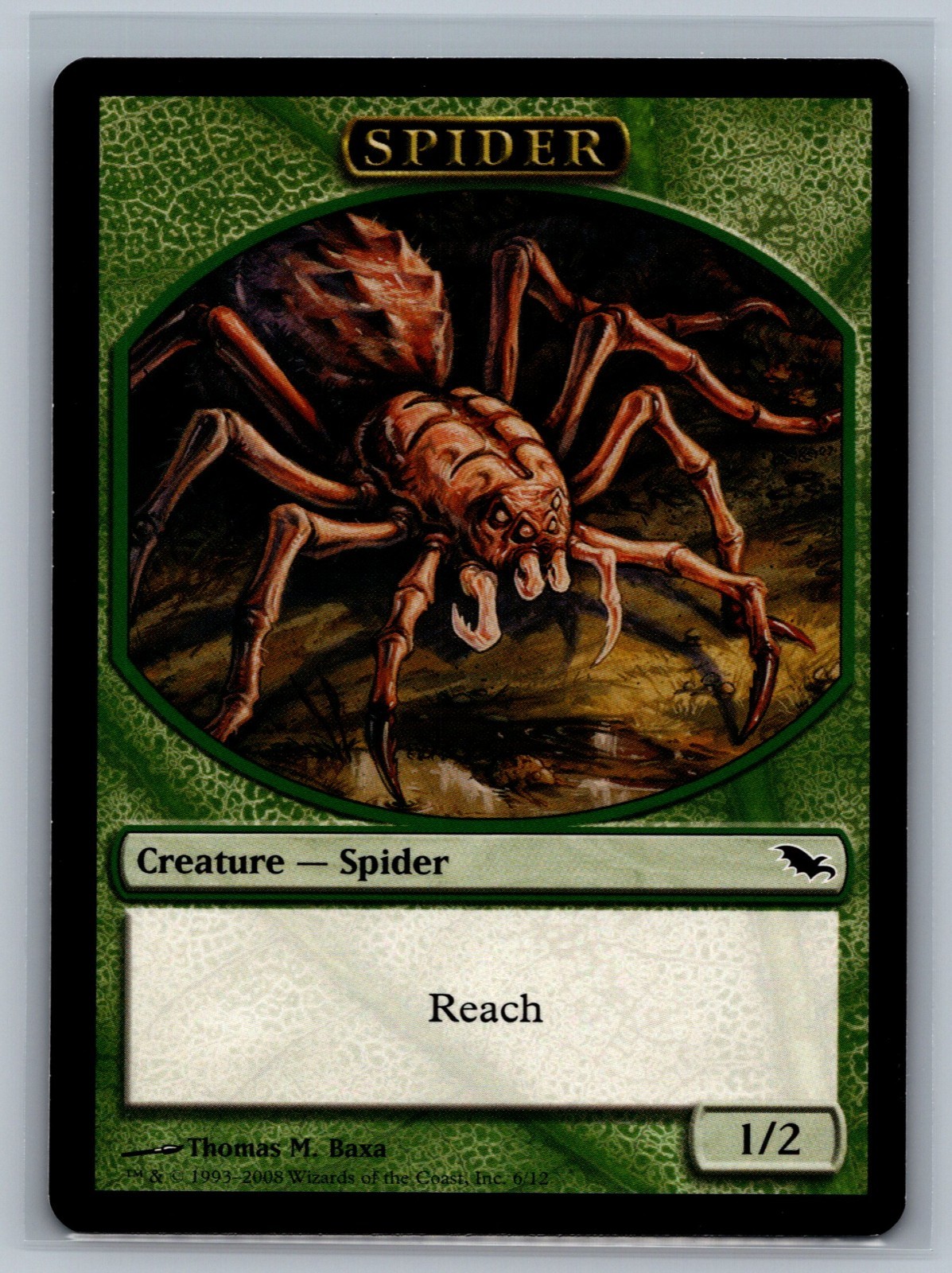 Magic The Gathering Shadowmoor 4x Spider Token #6/12 MTG TCG CCG