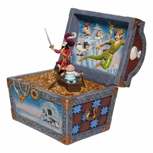 Figura Enesco Disney Peter Pan Cofre Del Tesoro Peter Pan Garfio & Compañia