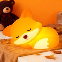 Fuchs-Nachtlicht Led Silikon Dimmbar Mit Timer Touch-Control FüR Kinderzimmer
