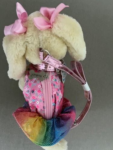 Poochie & Co. Lab Retriever Purse Pink Heart Bling Crown Dog Plush & Scrunchie - Picture 8 of 13