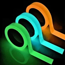 2x Glow-In-Dark Luminous Tape Adhesive Strip Floor Fluorescent Roll Vinyl 10FT