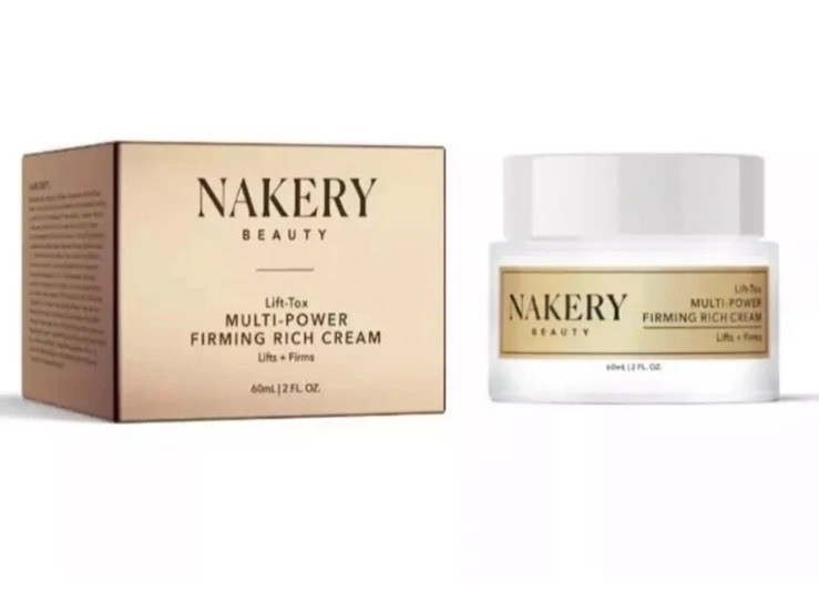 Crema reafirmante rica multipotencia Nakery Beauty LIFT-TOX 2 OZ. Caja sellada dañada