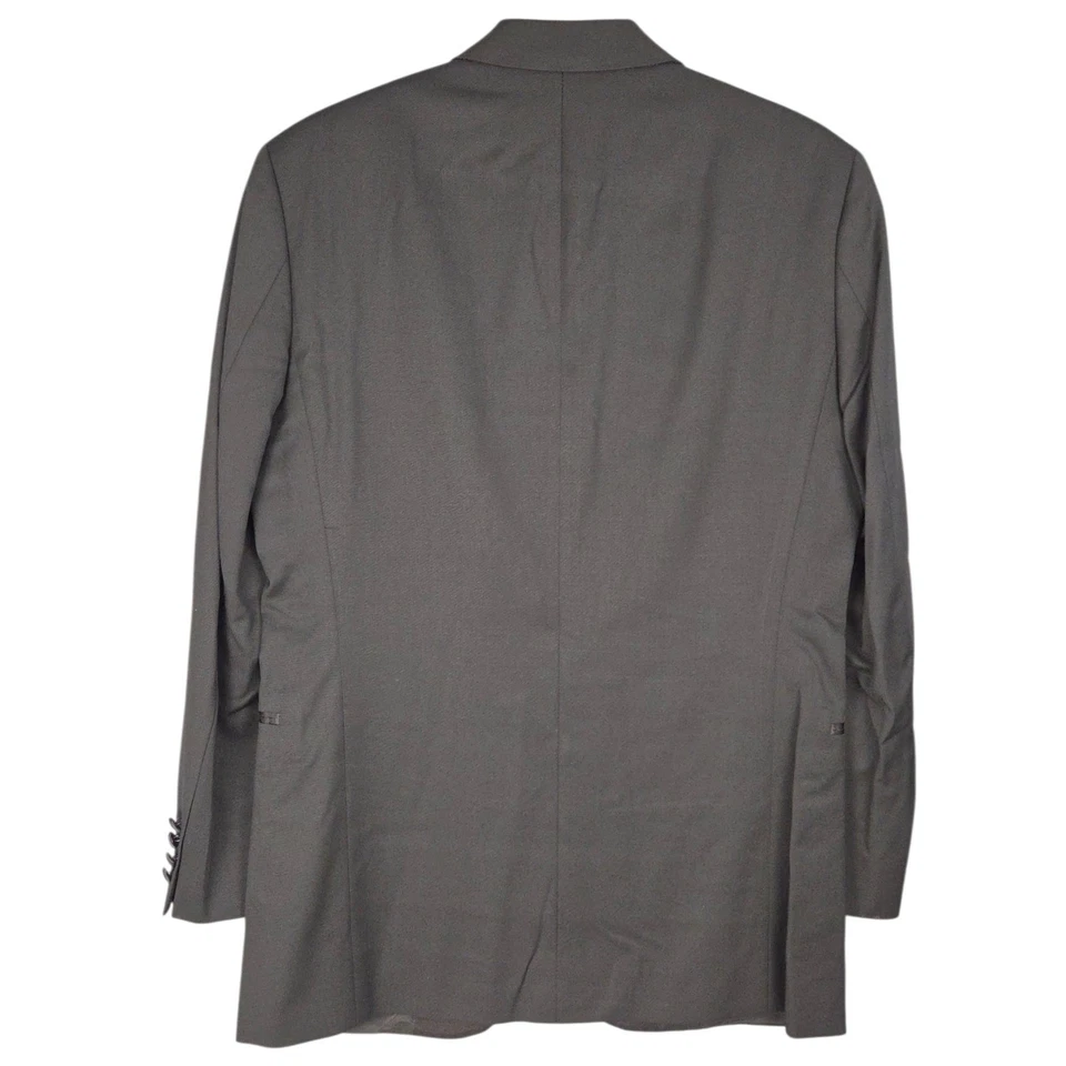 Blazer Hugo Boss Super 100 Lana Esmoquin Hombres 38 S Negro Hecho en EE. UU. Solapa Satinada Foto 3 de 4