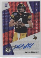 2020 Panini Mosaic Rookie Choice Fusion Red Prizm Nate Stanley #RA60 Auto 0p5