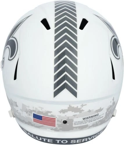Casco réplica velocidad saludo al servicio Riddell 2024 firmado por Cameron Jordan Saints Foto 3 de 3