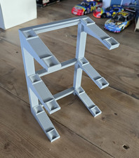 NEW 3 Tier 1:24 Gray Nascar Diecast Display Stand PLA All tiers angled