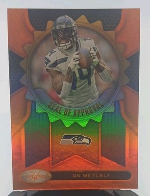 2022 Panini Certified Dk Metcalf Seal of Approval Mirror Orange /149 Seahawks 